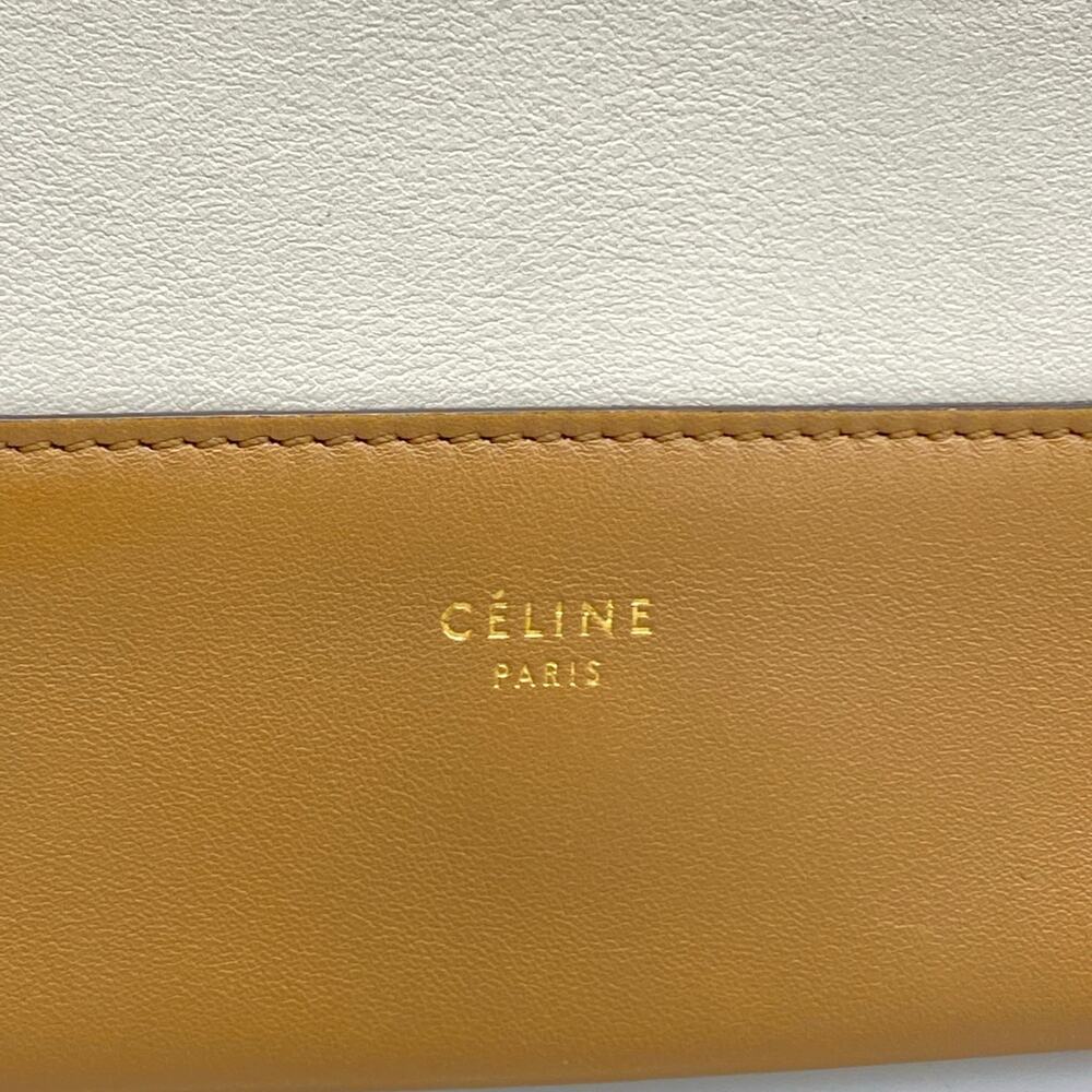 Celine Frame Medium Shoulder Bag White Light Brown - Picture 8 of 15